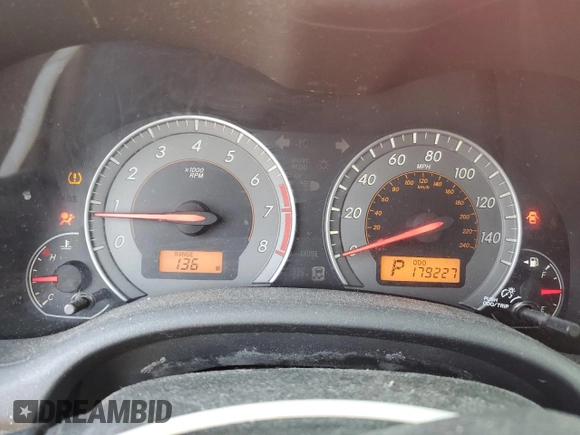 2010 Toyota Corolla with VIN 2T1BU4EE0AC444091, listed as a Copart auction lot 60593595 with 179,227 mi miles and Salvage title. Bid and sale history available at DreamBid. Image 9.
