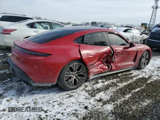 2021 Porsche Taycan 4S with VIN WP0AB2Y12MSA42674, listed as a Copart auction lot 42184295 with Not provided miles and Salvage title. Bid and sale history available at DreamBid. Image 3.