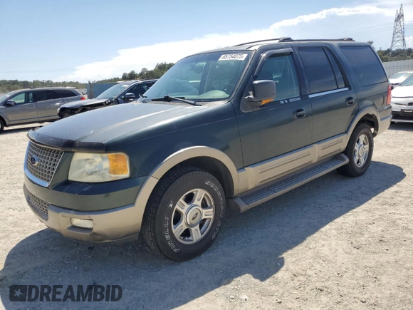 2003 Ford Expedition Eddie Bauer z VIN 1FMFU17L03LC20743, wystawiony jako Copart lot #65754075 z przebiegiem 393 836 mil mil oraz Czysty tytuł • Clean title. Historia ofert i sprzedaży dostępna na DreamBid. Obrazek 1.