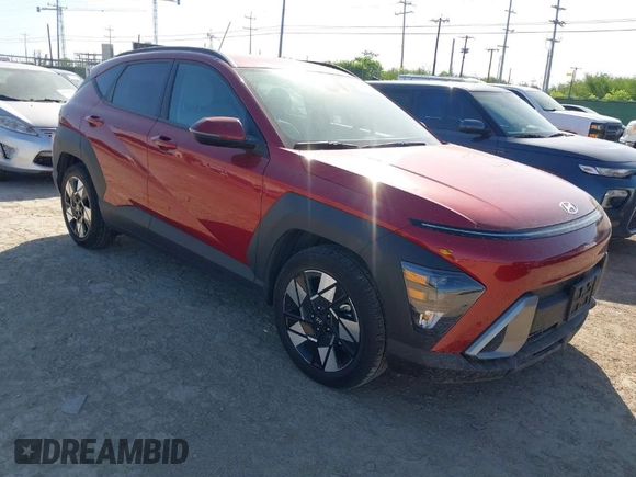 2024 Hyundai Kona SEL with VIN KM8HB3AB2RU144780, listed as a IAAI auction lot 42006519 with 19,568 mi miles and . Bid and sale history available at DreamBid. Image 1.