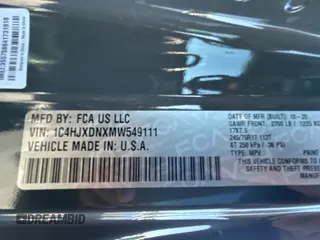 2021 Jeep Wrangler Unlimited Willys z VIN 1C4HJXDNXMW549111, wystawiony jako Copart lot #61692645 z przebiegiem 40 883 mil mil oraz Czysty tytuł • Clean title. Historia ofert i sprzedaży dostępna na DreamBid. Obrazek 10.