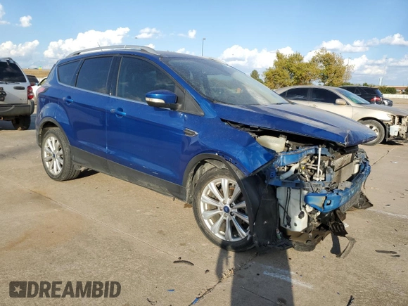 2017 Ford Escape Titanium with VIN 1FMCU0JD2HUB21261, listed as a Copart auction lot 76607264 with 130,796 mi miles and Salvage Title. Bid and sale history available at carsss.com. Image 4.