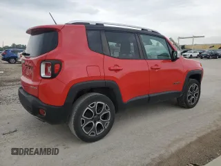 2015 Jeep Renegade Limited with VIN ZACCJBDT0FPB70154, listed as a Copart auction lot 60087705 with 156,264 mi miles and Salvage title. Bid and sale history available at DreamBid. Image 3.