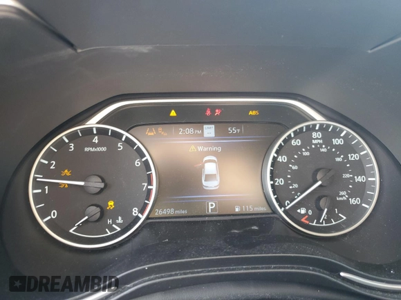 2020 Nissan Maxima Platinum with VIN 1N4AA6FV8LC367941, listed as a Copart auction lot 46709925 with 26,498 mi miles and Salvage Title. Bid and sale history available at DreamBid. Image 9.
