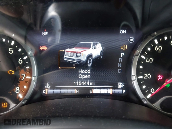 2017 Jeep Renegade Deserthawk with VIN ZACCJBCB2HPF51653, listed as a IAAI auction lot 41994419 with 115,444 mi miles and . Bid and sale history available at DreamBid. Image 15.