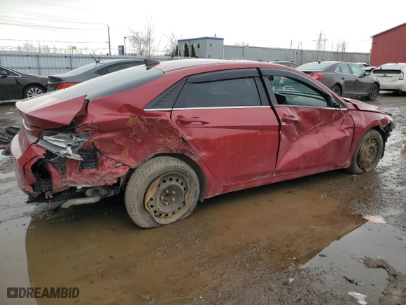 2021 Hyundai Elantra Hybrid Limited with VIN KMHLN4AJ1MU004369, listed as a Copart auction lot 46465605 with 0 mi miles and Salvage Title. Bid and sale history available at carsss.com. Image 3.