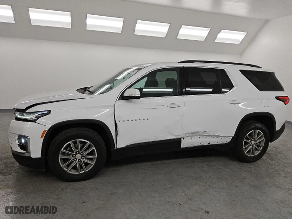 2023 Chevrolet Traverse LT Cloth with VIN 1GNERGKW2PJ135658, listed as a Copart auction lot 50096105 with 77,398 mi miles and Clean Title. Bid and sale history available at carsss.com. Image 1.