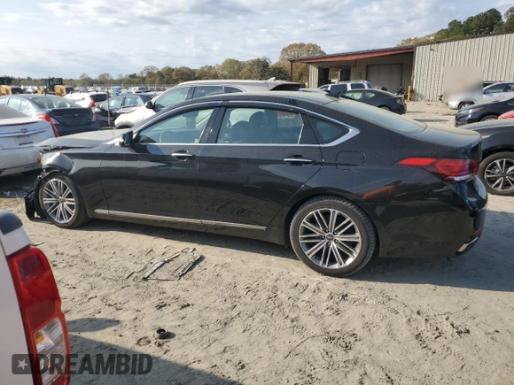 2018 Genesis G80 3.8L z VIN KMHGN4JE8JU250299, wystawiony jako Copart lot #53233385 z przebiegiem 87 385 mil mil oraz Szkody całkowita. Historia ofert i sprzedaży dostępna na DreamBid. Obrazek 2.