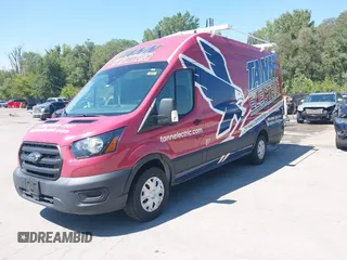 2020 Ford Transit Cargo with VIN 1FTBW3X8XLKB01219, listed as a IAAI auction lot 40268320 with 53,863 mi miles and . Bid and sale history available at DreamBid. Image 18.