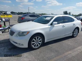 2008 Lexus LS 460 with VIN JTHBL46F485057947, listed as a IAAI auction lot 42087768 with 344,631 mi miles. Bid and sale history available at carsss.com. Image 2.