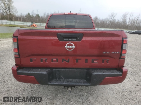 2023 Nissan Frontier SV with VIN 1N6ED1FK3PN617590, listed as a Copart auction lot 78668564 with 17,489 mi miles and Salvage Title. Bid and sale history available at carsss.com. Image 6.
