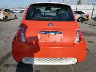 2015 FIAT 500e with VIN 3C3CFFGE5FT598098, listed as a Copart auction lot 43795935 with 73,752 mi miles and Salvage Title. Bid and sale history available at carsss.com. Image 6.