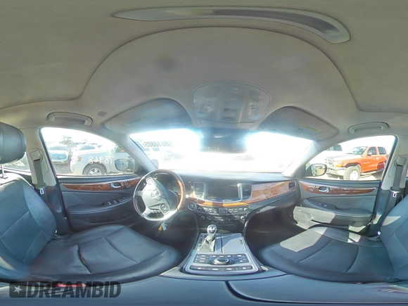 2015 Hyundai Equus Signature with VIN KMHGH4JH7FU098802, listed as a Copart auction lot 58010805 with 78,968 mi miles and Salvage title. Bid and sale history available at DreamBid. Image 14.