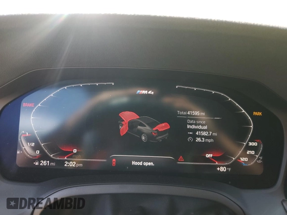2021 BMW M4 Competition z VIN WBS33AZ03MCH19451, wystawiony jako Copart lot #55436975 z przebiegiem 41 595 mil mil oraz Szkoda całkowita • Salvage title. Historia ofert i sprzedaży dostępna na DreamBid. Obrazek 9.