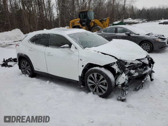2020 Lexus UX 250h F Sport z VIN JTHR9JBH0L2031472, wystawiony jako Copart lot #87076054 z przebiegiem 110 396 mil mil oraz Szkoda całkowita • Salvage title. Historia ofert i sprzedaży dostępna na DreamBid. Obrazek 4.
