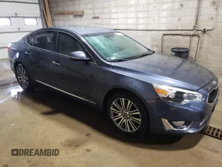 2015 Kia Cadenza Premium with VIN KNALN4D76F5193650, listed as a Copart auction lot 47178575 with 106,775 mi miles and Salvage Title. Bid and sale history available at carsss.com. Image 4.