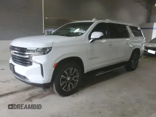 2021 Chevrolet Suburban LT with VIN 1GNSKCKD1MR383346, listed as a Copart auction lot 64476725 with 41,392 mi miles and Salvage title. Bid and sale history available at DreamBid. Image 1.