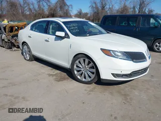 2013 Lincoln MKS EcoBoost with VIN 1LNHL9FT6DG604452, listed as a IAAI auction lot 41679807 with 91,404 mi miles. Bid and sale history available at carsss.com. Image 1.