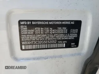 2016 BMW X1 xDrive28i with VIN WBXHT3C32G5E52052, listed as a Copart auction lot 79522024 with 76,995 mi miles and Salvage Title. Bid and sale history available at carsss.com. Image 13.