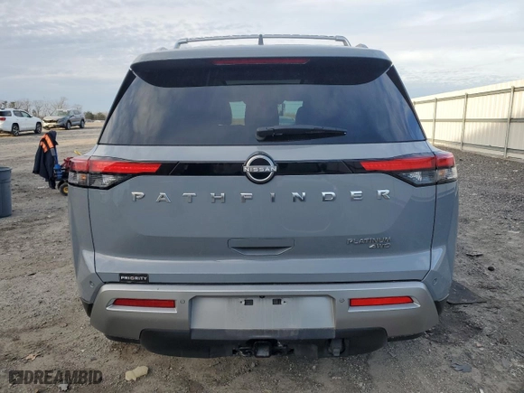 2023 Nissan Pathfinder Platinum with VIN 5N1DR3DK1PC270167, listed as a Copart auction lot 43108355 with 33,778 mi miles and Salvage Title. Bid and sale history available at carsss.com. Image 6.