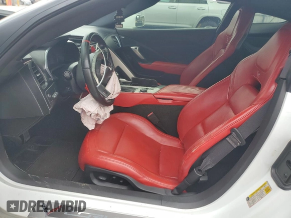 2017 Chevrolet Corvette 2LT with VIN 1G1YD2D77H5100579, listed as a Copart auction lot 58973455 with Not provided miles and Salvage title. Bid and sale history available at DreamBid. Image 7.