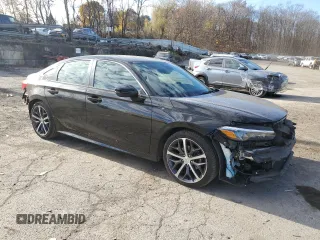 2022 Honda Civic Sedan Touring with VIN 2HGFE1F95NH302735, listed as a Copart auction lot 79278734 with 62,532 mi miles and Salvage Title. Bid and sale history available at carsss.com. Image 4.