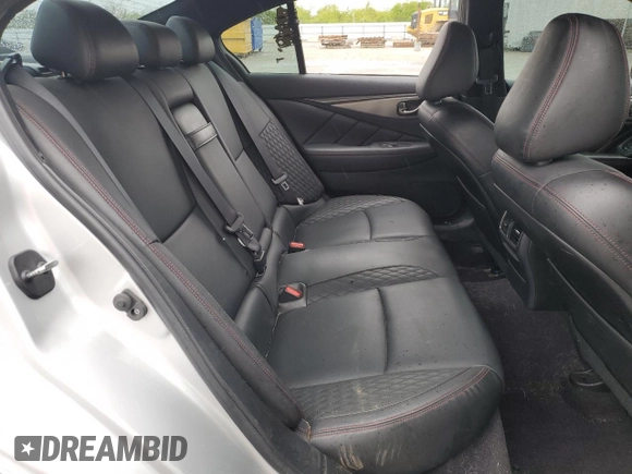 2018 Infiniti Q50 Red Sport 400 with VIN JN1FV7AP7JM461483, listed as a Copart auction lot 49177425 with 115,605 mi miles and Salvage title. Bid and sale history available at DreamBid. Image 10.