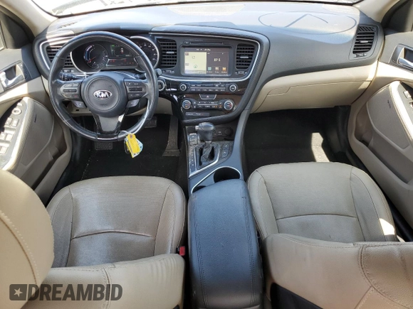 2015 Kia Optima Hybrid EX with VIN KNAGN4AD7F5089373, listed as a Copart auction lot 51082735 with 93,202 mi miles and Salvage Title. Bid and sale history available at carsss.com. Image 8.