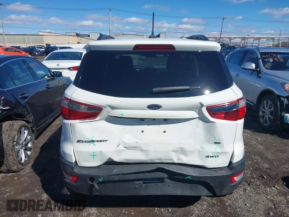 2019 Ford EcoSport SE with VIN MAJ6S3GL0KC267023, listed as a IAAI auction lot 41727186 with 63,774 mi miles and . Bid and sale history available at DreamBid. Image 17.