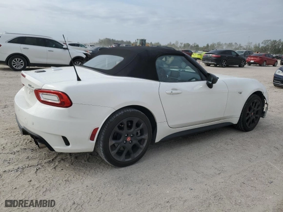 2020 FIAT 124 Spider Abarth with VIN JC1NFAEK2L0145417, listed as a Copart auction lot 75951824 with 45,255 mi miles and Salvage Title. Bid and sale history available at carsss.com. Image 3.