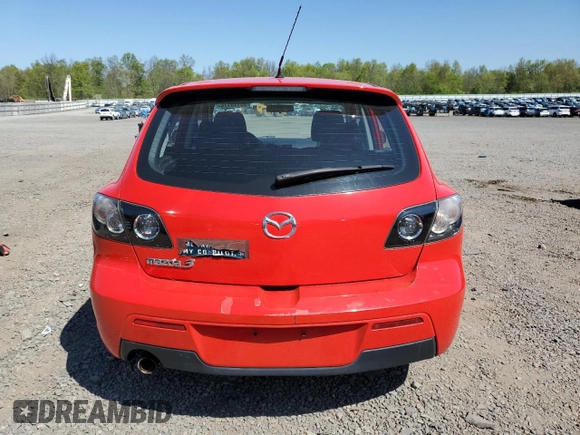 2008 Mazda Mazda3 s Sport with VIN JM1BK343781868110, listed as a Copart auction lot 55115175 with 191,331 mi miles and Clean Title. Bid and sale history available at carsss.com. Image 6.