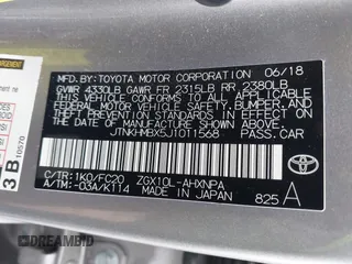 2018 Toyota C-HR XLE with VIN JTNKHMBX5J1011568, listed as a IAAI auction lot 42043867 with 30,699 mi miles. Bid and sale history available at carsss.com. Image 9.