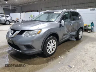 2016 Nissan Rogue S z VIN KNMAT2MV1GP621004, wystawiony jako Copart lot #41639915 z przebiegiem 129 185 mil mil oraz Szkoda całkowita • Salvage title. Historia ofert i sprzedaży dostępna na DreamBid. Obrazek 1.