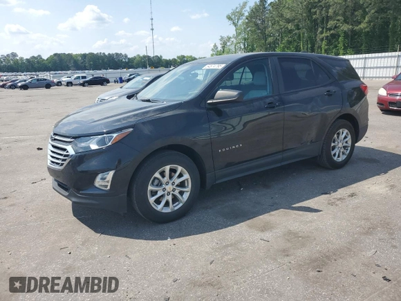 2020 Chevrolet Equinox LS z VIN 2GNAXHEV5L6281329, wystawiony jako Copart lot #54874795 z przebiegiem 63 624 mil mil oraz Szkoda całkowita • Salvage title. Historia ofert i sprzedaży dostępna na DreamBid. Obrazek 1.