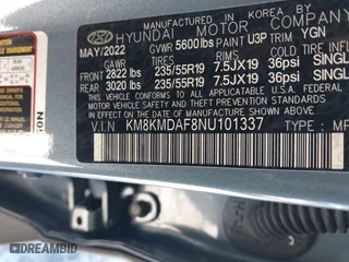 2022 Hyundai IONIQ 5 SE with VIN KM8KMDAF8NU101337, listed as a IAAI auction lot 41389478 with 38,734 mi miles. Bid and sale history available at carsss.com. Image 9.