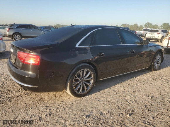 2012 Audi A8 L with VIN WAURVAFD3CN001494, listed as a Copart auction lot 52486915 with 136,762 mi miles and Salvage Title. Bid and sale history available at carsss.com. Image 3.
