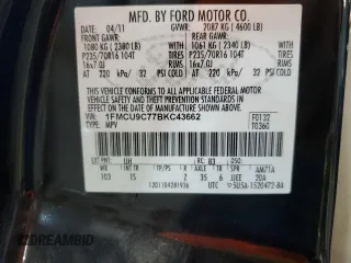 2011 Ford Escape XLS z VIN 1FMCU9C77BKC43662, wystawiony jako Copart lot #51779335 z przebiegiem 104 548 mil mil oraz Szkoda całkowita • Salvage title. Historia ofert i sprzedaży dostępna na DreamBid. Obrazek 15.