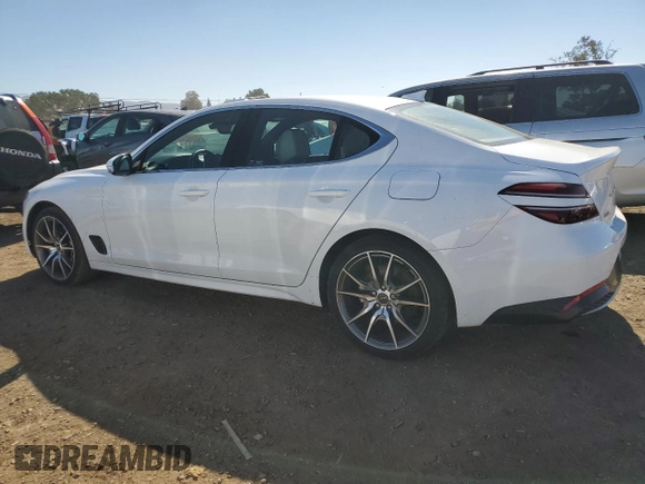 2023 Genesis G70 2.0T with VIN KMTG34TA0PU116515, listed as a Copart auction lot 70511154 with 11,942 mi miles and Salvage Title. Bid and sale history available at carsss.com. Image 2.