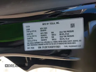 2025 Tesla Model 3 Long Range with VIN 5YJ3E1EA5SF919681, listed as a IAAI auction lot 41818042 with 2,173 mi miles and . Bid and sale history available at DreamBid. Image 9.