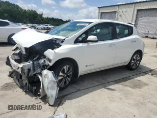 2015 Nissan LEAF SV with VIN 1N4AZ0CP0FC312464, listed as a Copart auction lot 60401865 with 55,681 mi miles and Salvage title. Bid and sale history available at DreamBid. Image 1.