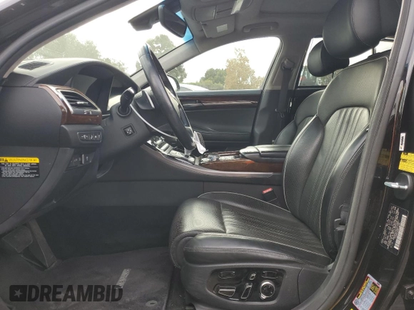 2018 Genesis G90 Ultimate with VIN KMHG54JH4JU038851, listed as a Copart auction lot 84758274 with 16,528 mi miles and Salvage Title. Bid and sale history available at DreamBid. Image 7.