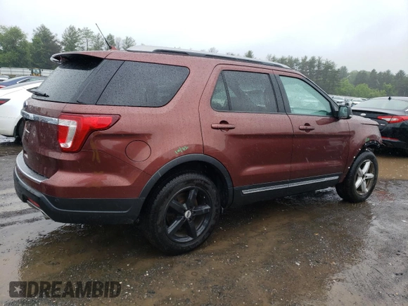2018 Ford Explorer XLT with VIN 1FM5K7D80JGA52502, listed as a Copart auction lot 58669335 with 112,658 mi miles and Salvage title. Bid and sale history available at DreamBid. Image 3.