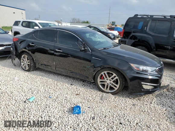 2013 Kia Optima SX with VIN 5XXGR4A64DG198973, listed as a Copart auction lot 51208055 with 128,526 mi miles and Salvage Title. Bid and sale history available at carsss.com. Image 4.