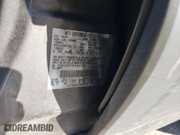 2004 Ford Escape XLS with VIN 1FMYU92134KA21707, listed as a Copart auction lot 72114804 with 219,518 mi miles and Salvage Title. Bid and sale history available at DreamBid. Image 13.