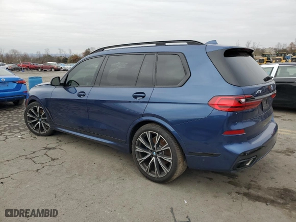 2020 BMW X7 xDrive40i with VIN 5UXCW2C0XL9C57123, listed as a Copart auction lot 80430104 with 0 mi miles and Salvage Title. Bid and sale history available at carsss.com. Image 2.