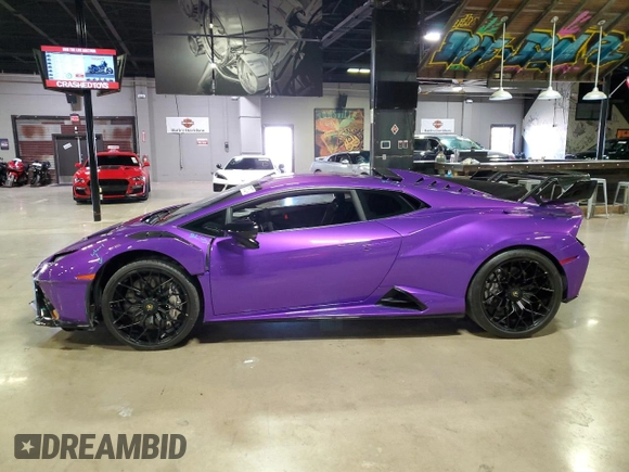2023 Lamborghini Huracan z VIN ZHWUA6ZX7PLA21724, wystawiony jako Copart lot #78715274 z przebiegiem 1 203 mil mil oraz Szkoda całkowita • Salvage title. Historia ofert i sprzedaży dostępna na DreamBid. Obrazek 3.