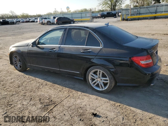 2014 Mercedes-Benz C 250 Sport with VIN WDDGF4HB5ER311927, listed as a Copart auction lot 52055205 with 89,952 mi miles and Salvage title. Bid and sale history available at DreamBid. Image 2.