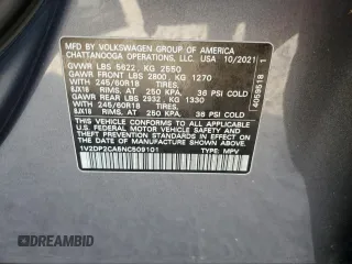2022 Volkswagen Atlas SE with VIN 1V2DP2CA5NC509101, listed as a Copart auction lot 76972414 with 17,509 mi miles and Salvage title. Bid and sale history available at DreamBid. Image 14.