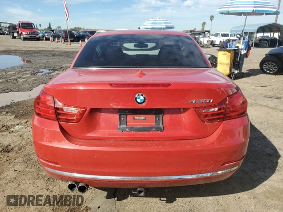 2017 BMW 4 Series 430i with VIN WBA4U7C36H5H20468, listed as a Copart auction lot 45964685 with 51,322 mi miles and Salvage title. Bid and sale history available at DreamBid. Image 6.