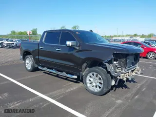2019 Chevrolet Silverado 1500 LTZ with VIN 1GCPWEED7KZ137344, listed as a IAAI auction lot 42022949 with 55,947 mi miles. Bid and sale history available at carsss.com. Image 1.
